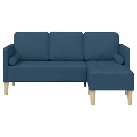 Bankstel met kussen Blauw Polyester 4