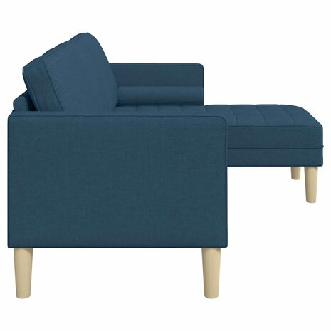 Bankstel met kussen Blauw Polyester 5