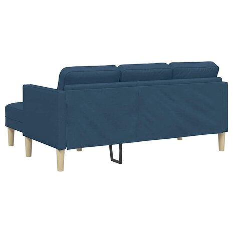 Bankstel met kussen Blauw Polyester 6
