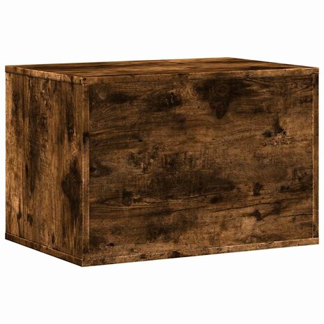 Kattenbakkast 60x40x40 cm bewerkt hout gerookt eikenkleurig 7