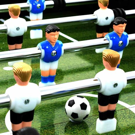 Voetbaltafel 60 kg 140x74,5x87,5 cm staal zwart 6