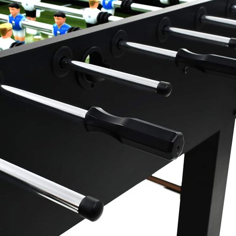 Voetbaltafel 60 kg 140x74,5x87,5 cm staal zwart 8