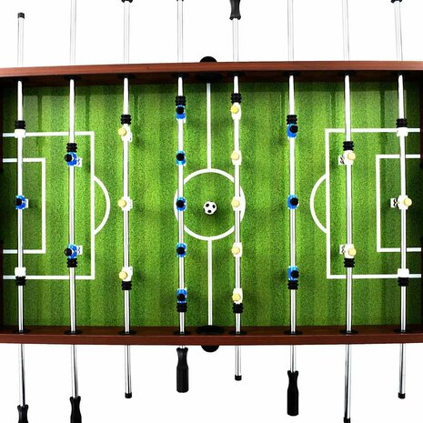 Voetbaltafel 60 kg 140x74,5x87,5 cm staal bruin 4