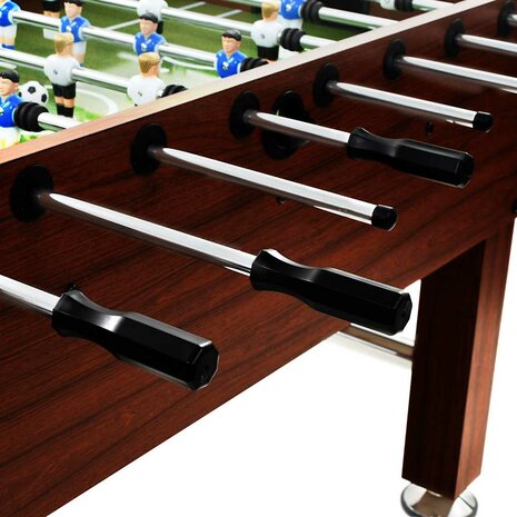 Voetbaltafel 60 kg 140x74,5x87,5 cm staal bruin 7