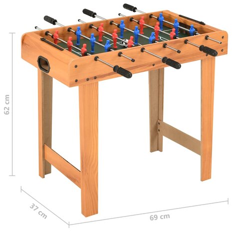 Voetbaltafel mini 69x37x62 cm esdoorn 9