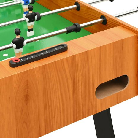 Voetbaltafel inklapbaar 121x61x80 cm lichtbruin 7