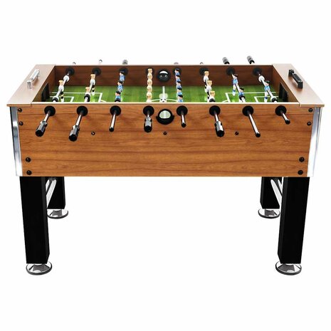Voetbaltafel 60 kg 140x74,5x87,5 cm staal lichtbruin en zwart 2