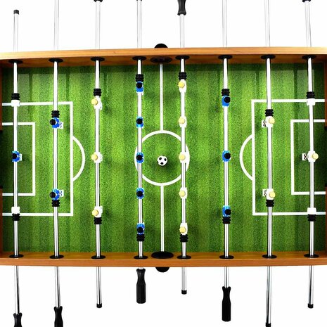 Voetbaltafel 60 kg 140x74,5x87,5 cm staal lichtbruin en zwart 4
