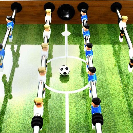 Voetbaltafel 60 kg 140x74,5x87,5 cm staal lichtbruin en zwart 5