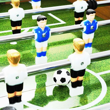 Voetbaltafel 60 kg 140x74,5x87,5 cm staal lichtbruin en zwart 6