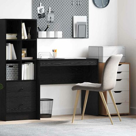 Bureau Zwart Eiken 90 x 40 x 76 cm 1