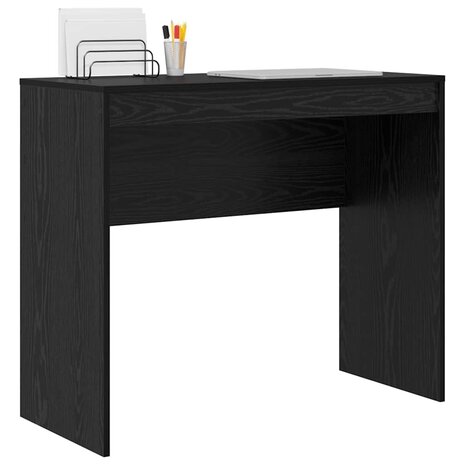 Bureau Zwart Eiken 90 x 40 x 76 cm 3