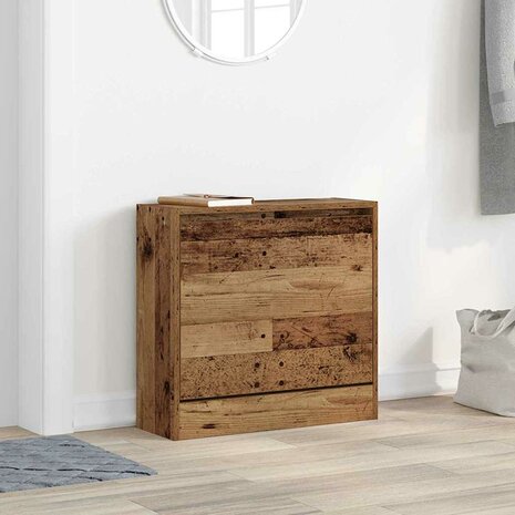 Schoenenkast met plank Oudhout 60 x 21 x 57 cm Bewerkt hout 1
