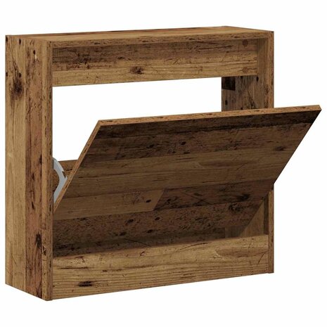 Schoenenkast met plank Oudhout 60 x 21 x 57 cm Bewerkt hout 5