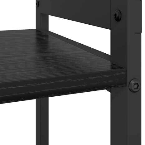 Boekenkast Zwart Eiken 40 x 30 x 50 cm Bewerkt hout 8