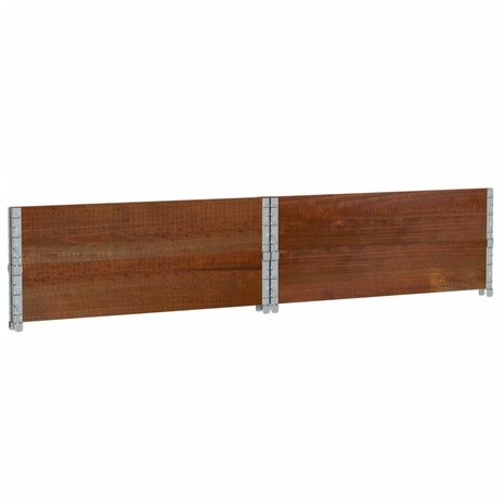 Palletopzetranden 2 st 100x100 cm massief grenenhout bruin 6