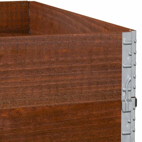 Palletopzetranden 2 st 100x100 cm massief grenenhout bruin 7