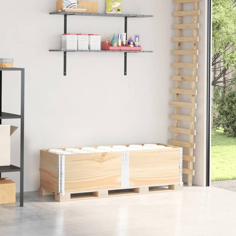Palletopzetranden 2 st 150x50 cm massief grenenhout 1