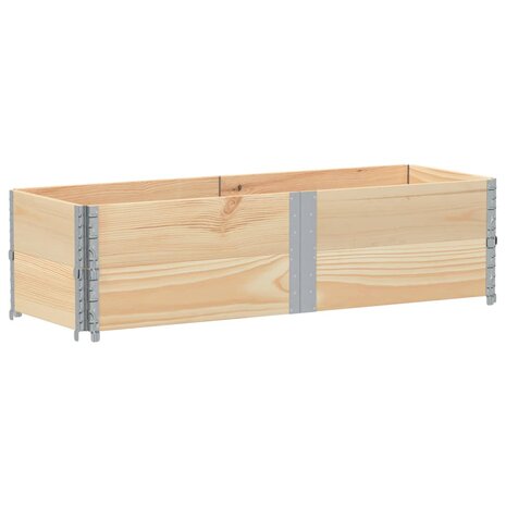 Palletopzetranden 2 st 150x50 cm massief grenenhout 2