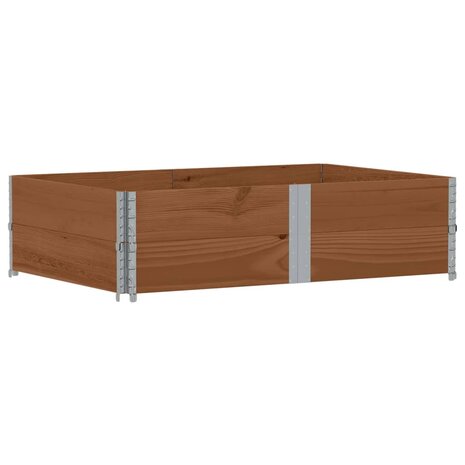 Palletopzetranden 2 st 150x100 cm massief grenenhout bruin 2