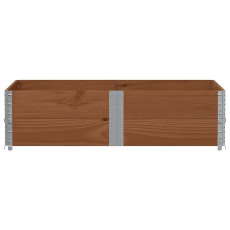 Palletopzetranden 2 st 150x100 cm massief grenenhout bruin 3