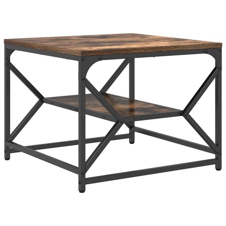 Salontafel Gerookt eiken 51 x 50 x 40 cm 2