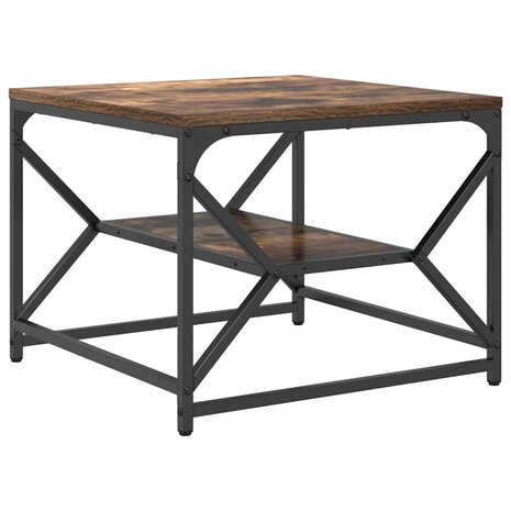Salontafel Gerookt eiken 51 x 50 x 40 cm 5