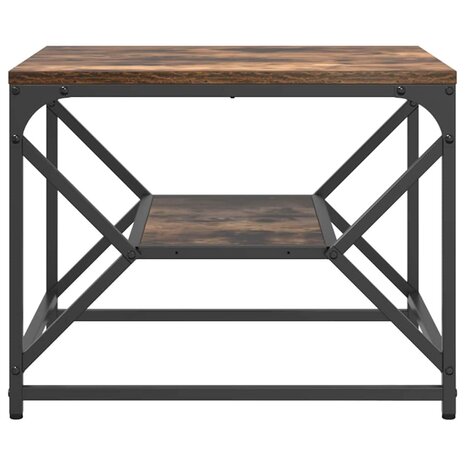 Salontafel Gerookt eiken 51 x 50 x 40 cm 6