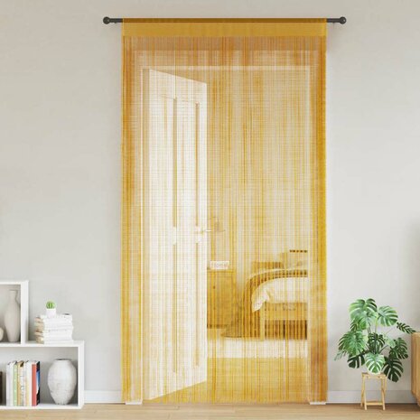 Koordgordijnen 2 st 140x250 cm goudkleurig 1