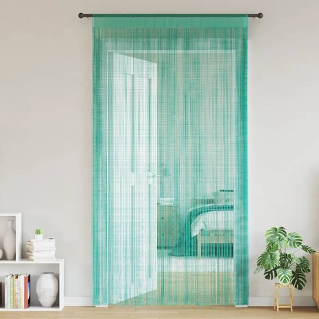 Koordgordijnen 2 st turkoois 140x250 cm 1