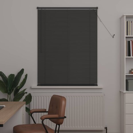 Venetiaanse Blind Verstelbaar Zilvergrijs 150 x 90 cm PVC 3