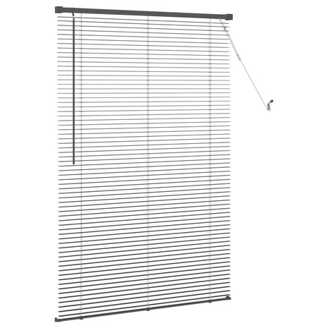 Venetiaanse Blind Verstelbaar Zilvergrijs 150 x 90 cm PVC 5