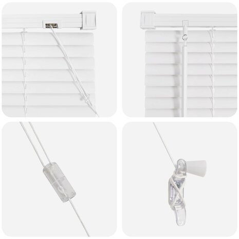 Venetiaanse Blind Verstelbaar Wit 213 x 60 cm PVC 4