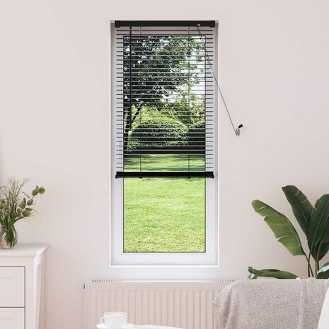 Venetiaanse Blind Verstelbaar Zwart 150 x 60 cm PVC 1