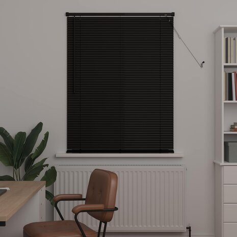 Venetiaanse Blind Verstelbaar Zwart 150 x 80 cm PVC 3
