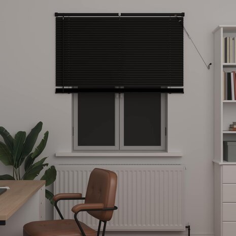 Venetiaanse Blind Verstelbaar Zwart 150 x 110 cm PVC 3