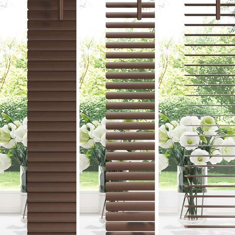 Venetiaanse Blind Donkerbruin met Patroon 213 x 40 cm PVC 4