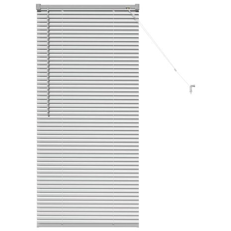 Venetiaanse Jaloezie&euml;n Zilver 130 x 60 cm Aluminium 2