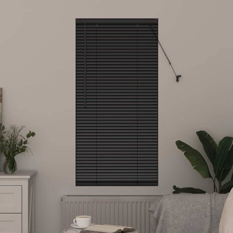 Venetiaanse Jaloezie&euml;n Zwart 60 x 2,5 x 130 cm Aluminium 3
