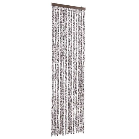 Vliegengordijn 56x200 cm chenille bruin en beige 2