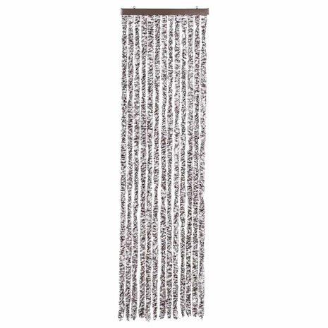 Vliegengordijn 56x200 cm chenille bruin en beige 3