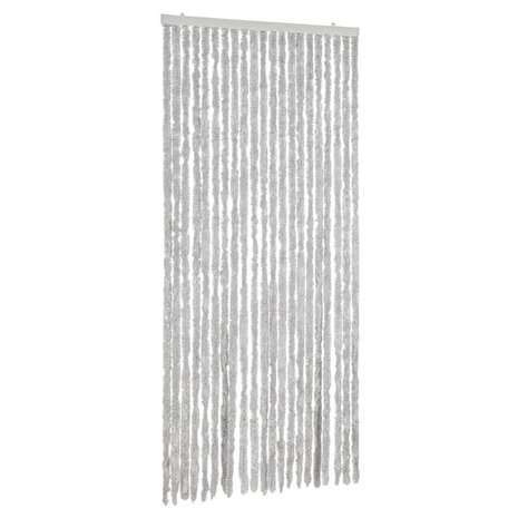 Vliegengordijn 90x220 cm chenille grijs 2