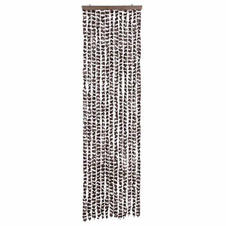 Vliegengordijn 56x200 cm chenille beige en bruin 3