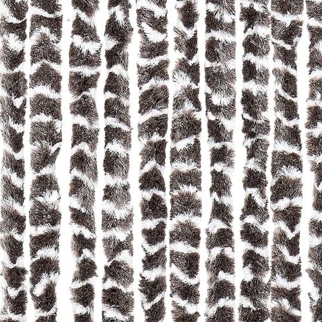 Vliegengordijn 56x200 cm chenille beige en bruin 5