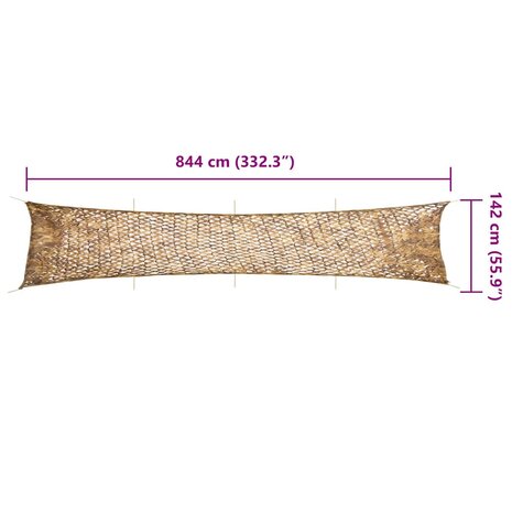 Camouflagenet met opbergzak 844x142 cm zandkleurig 7
