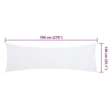 Camouflagenet met opbergzak 706x140 cm wit 7