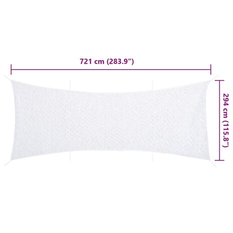 Camouflagenet met opbergzak 721x294 cm wit 7