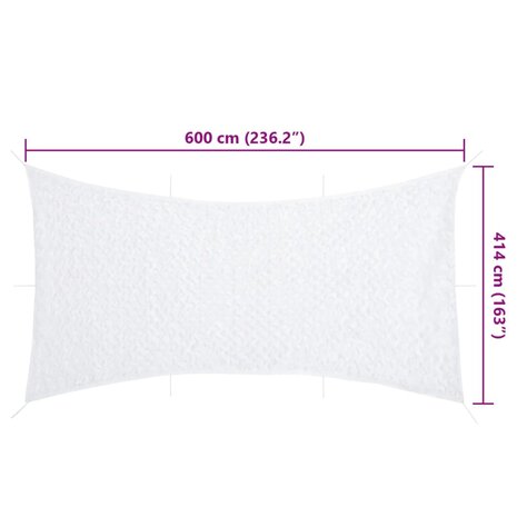 Camouflagenet met opbergzak 600x414 cm wit 7