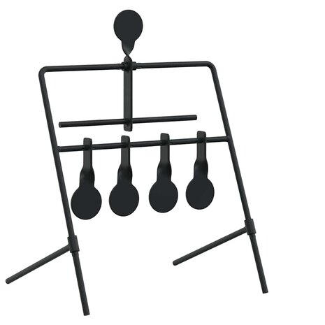 Terugstellend Doel Zwart 40 x 34 x 53 cm Staal 6