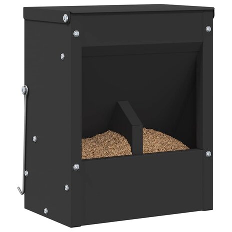 Konijnen voerbak Zwart 20 x 12,5 x 25 cm Koudgewalst Staal 3